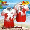AFC Wimbledon Palm Tree Surfboard Personalized Name Button Shirt