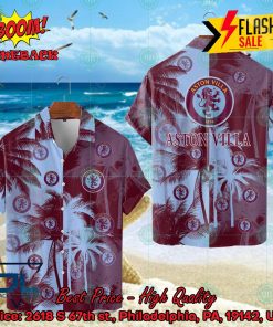 Aston Villa FC Coconut Tree Hawaiian Shirt