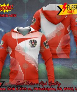 Austria National Football Team Euro 2024 3D T-shirt Hoodie Apparel