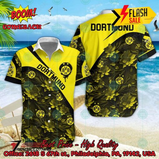 Borussia Dortmund Florals Style 1 Button Shirt