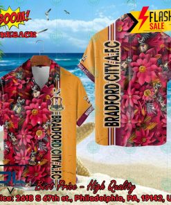 Bradford City FC Floral Hawaiian Shirt And Shorts