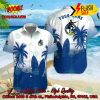 Burnley FC Palm Tree Surfboard Personalized Name Button Shirt