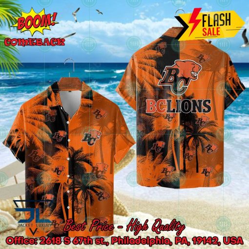 CFL BC Lions Coconut Tree Hawaiian Shirt