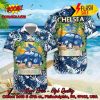 Crystal Palace FC Car Surfboard Coconut Tree Button Shirt