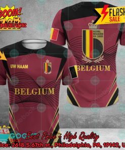 Euro 2024 Belgium National Football Team Big Logo Style 2 Personalized Name 3D T-shirt Apparel