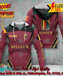 Euro 2024 Belgium National Football Team Big Logo Style 2 Personalized Name 3D T-shirt Apparel