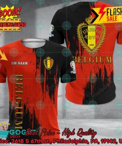 Euro 2024 Belgium National Football Team Painting Style 1 Personalized Name 3D T-shirt Apparel