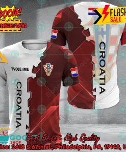 Euro 2024 Croatia National Football Team Gear Personalized Name 3D T-shirt Apparel