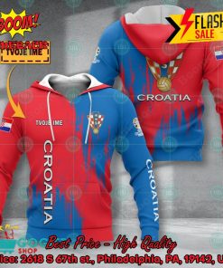 Euro 2024 Croatia National Football Team Painting Personalized Name 3D T-shirt Apparel