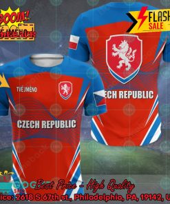 Euro 2024 Czech Republic National Football Team Big Logo Personalized Name 3D T-shirt Apparel