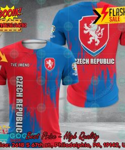 Euro 2024 Czech Republic National Football Team Painting Personalized Name 3D T-shirt Apparel