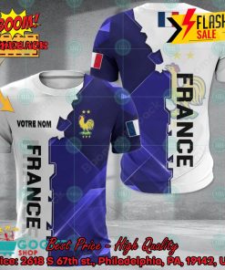 Euro 2024 France National Football Team Gear Personalized Name 3D T-shirt Apparel