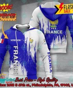 Euro 2024 France National Football Team Painting Personalized Name 3D T-shirt Apparel