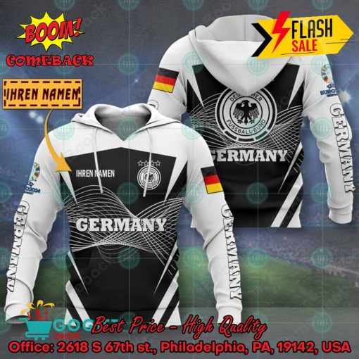 Euro 2024 Germany National Football Team Big Logo Personalized Name 3D T-shirt Apparel