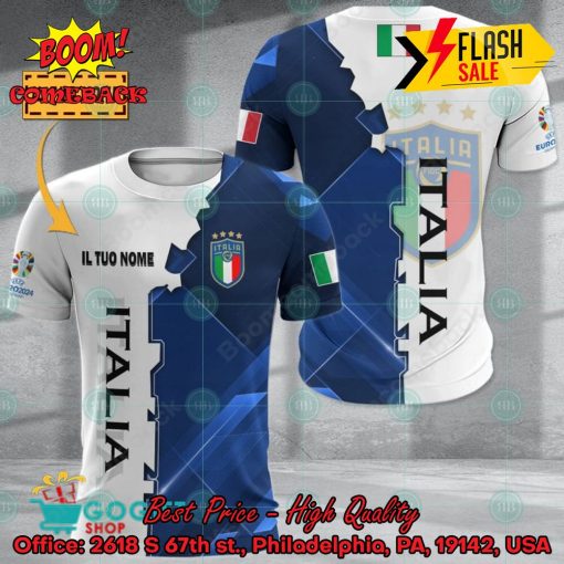 Euro 2024 Italy National Football Team Gear Personalized Name 3D T-shirt Apparel