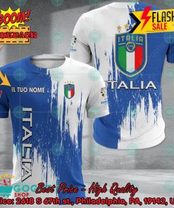 Euro 2024 Italy National Football Team Painting Personalized Name 3D T-shirt Apparel