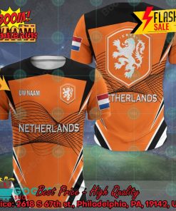 Euro 2024 Netherlands National Football Team Big Logo Personalized Name 3D T-shirt Apparel