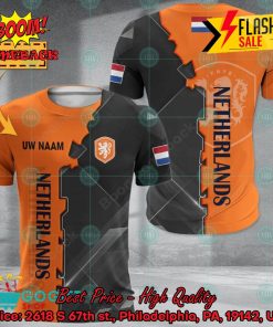 Euro 2024 Netherlands National Football Team Gear Personalized Name 3D T-shirt Apparel