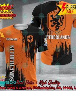 Euro 2024 Netherlands National Football Team Painting Personalized Name 3D T-shirt Apparel