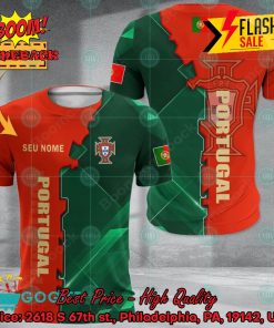 Euro 2024 Portugal National Football Team Gear Personalized Name 3D T-shirt Apparel