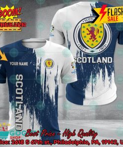 Euro 2024 Scotland National Football Team Painting Personalized Name 3D T-shirt Apparel