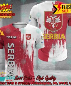 Euro 2024 Serbia National Football Team Painting Personalized Name 3D T-shirt Apparel