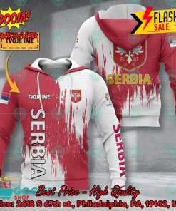 Euro 2024 Serbia National Football Team Painting Personalized Name 3D T-shirt Apparel