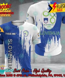 Euro 2024 Slovenia National Football Team Painting Personalized Name 3D T-shirt Apparel