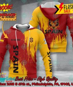 Euro 2024 Spain National Football Team Painting Personalized Name 3D T-shirt Apparel