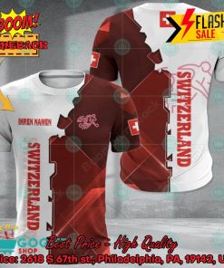 Euro 2024 Switzerland National Football Team Gear Personalized Name 3D T-shirt Apparel