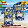 Fulham FC Car Surfboard Coconut Tree Button Shirt