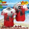 Doncaster Rovers FC Palm Tree Surfboard Personalized Name Button Shirt