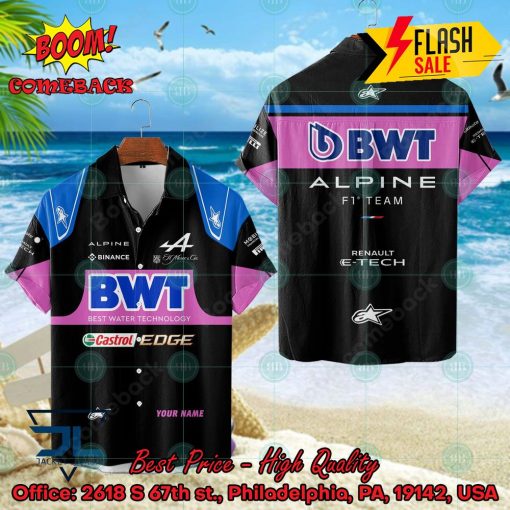 F1 Team 2024 Alpine Personalized Name Hawaiian Shirt And Shorts