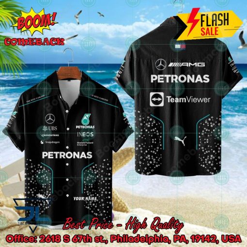 F1 Team 2024 Mercedes-AMG Petronas Personalized Name Hawaiian Shirt And Shorts