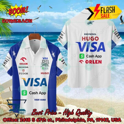 F1 Team 2024 Visa Cash App RB Personalized Name Hawaiian Shirt And Shorts