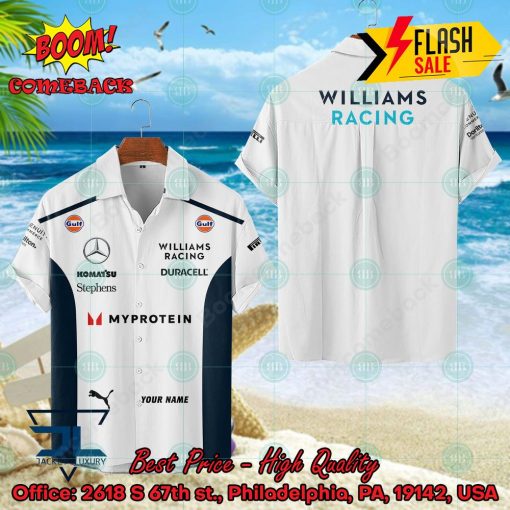 F1 Team 2024 Williams Racing Personalized Name Hawaiian Shirt And Shorts