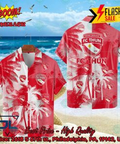FC Thun Big Logo Coconut Tree Hawaiian Shirt