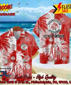FC Winterthur Big Logo Coconut Tree Hawaiian Shirt