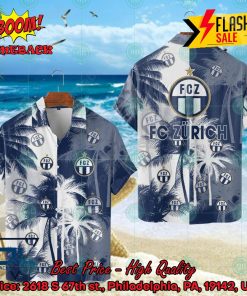FC Zurich Big Logo Coconut Tree Hawaiian Shirt