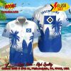 Hannover 96 Palm Tree Surfboard Personalized Name Button Shirt