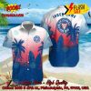 Karlsruher SC Palm Tree Surfboard Personalized Name Button Shirt