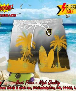Livingston FC Palm Tree Surfboard Personalized Name Button Shirt