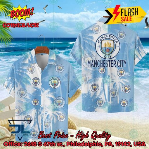 Manchester City FC Coconut Tree Hawaiian Shirt
