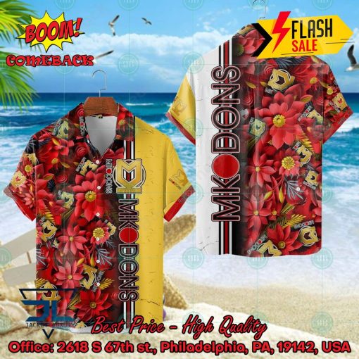 Milton Keynes Dons FC Floral Hawaiian Shirt And Shorts