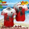 Rouen Normandie Rugby Palm Tree Surfboard Personalized Name Button Shirt