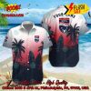 St. Johnstone FC Palm Tree Surfboard Personalized Name Button Shirt