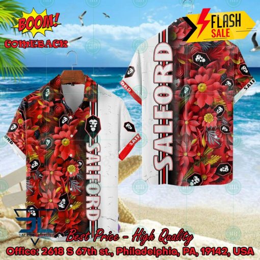 Salford City FC Floral Hawaiian Shirt And Shorts