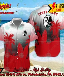 SC Freiburg Palm Tree Surfboard Personalized Name Button Shirt