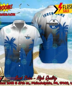 SC Paderborn Palm Tree Surfboard Personalized Name Button Shirt