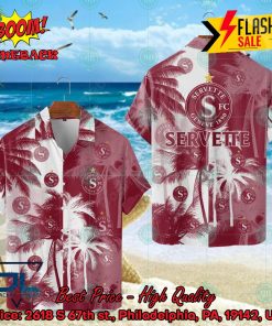 Servette FC Big Logo Coconut Tree Hawaiian Shirt
